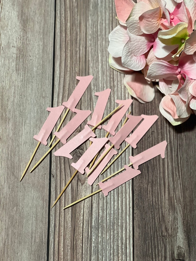 Number 1 Cupcake Toppers 1 Cupcake Toppers One One Etsy