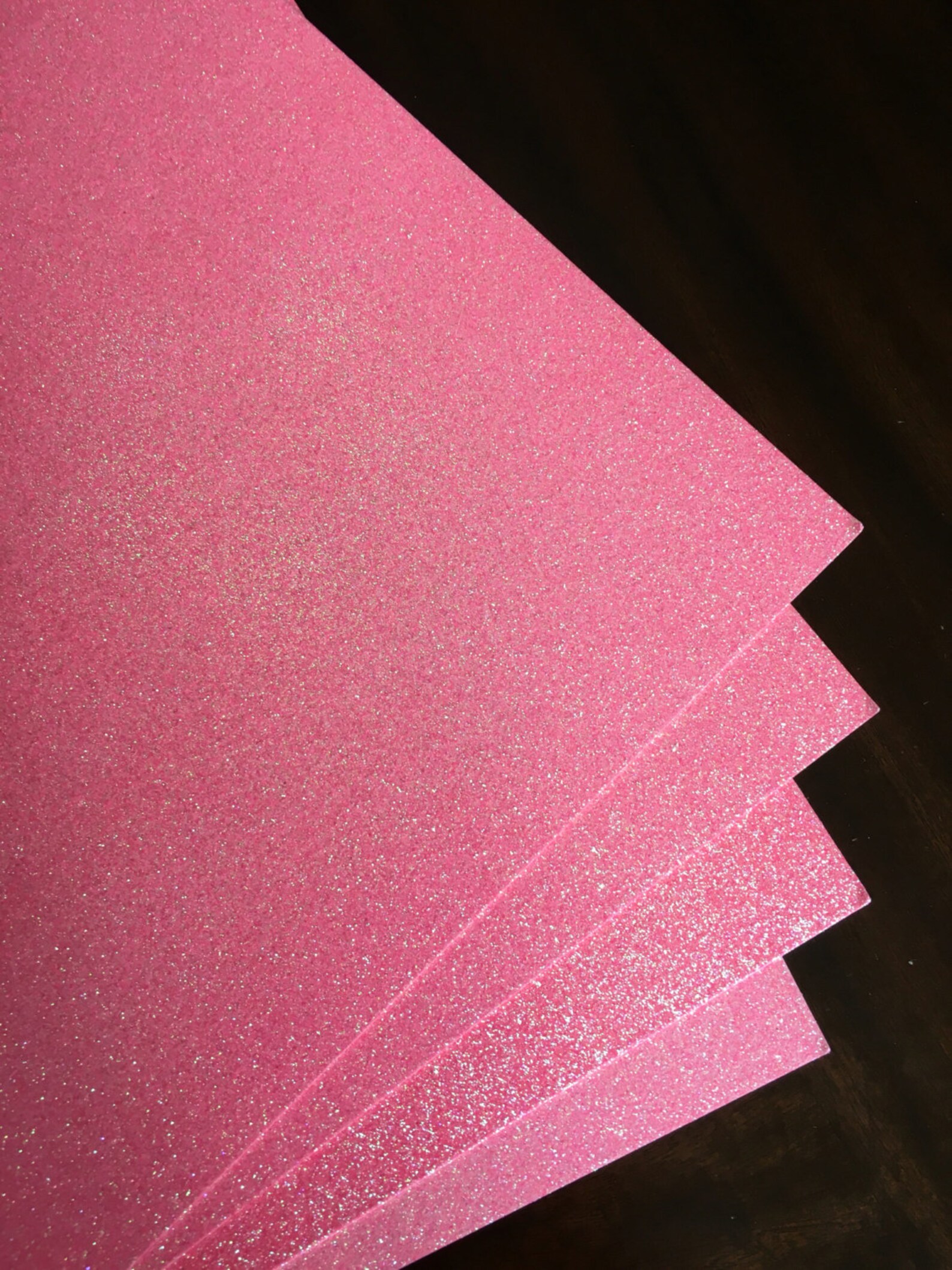 Pink Glitter card stock pink 12x12 glitter paper Etsy