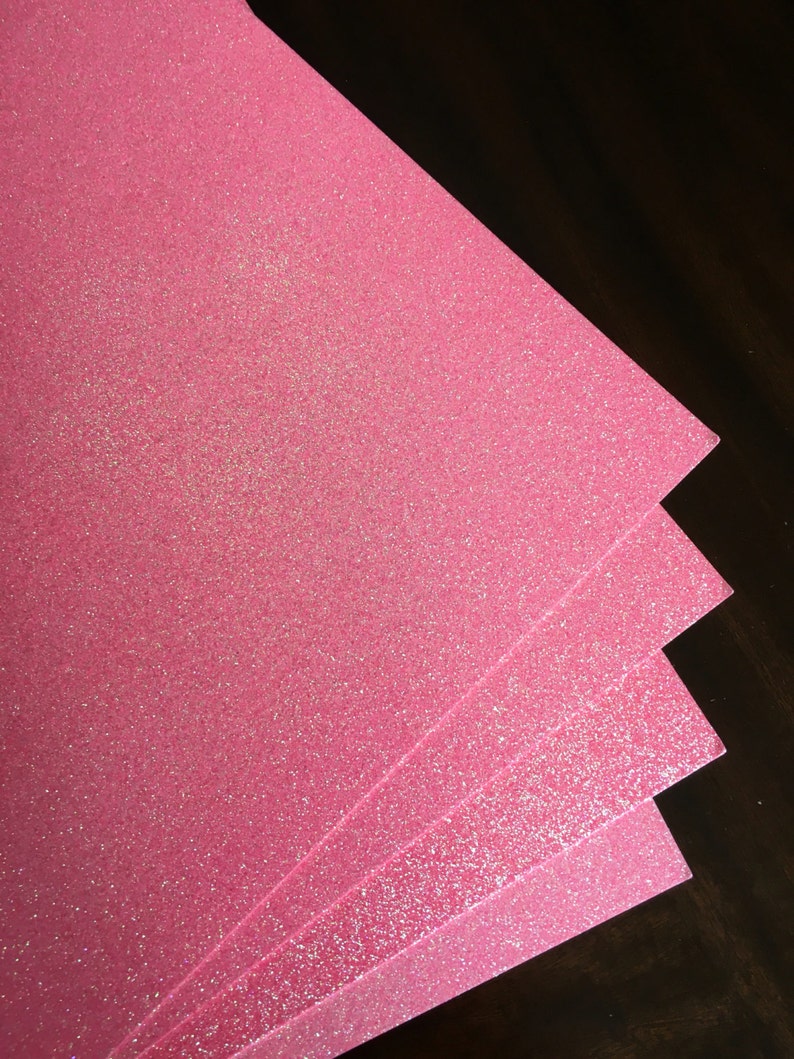 Pink Glitter card stock | pink | 12x12 | glitter paper | glitter cardstock | pink glitter | pink card stock | glitter card stock | glitter image 1