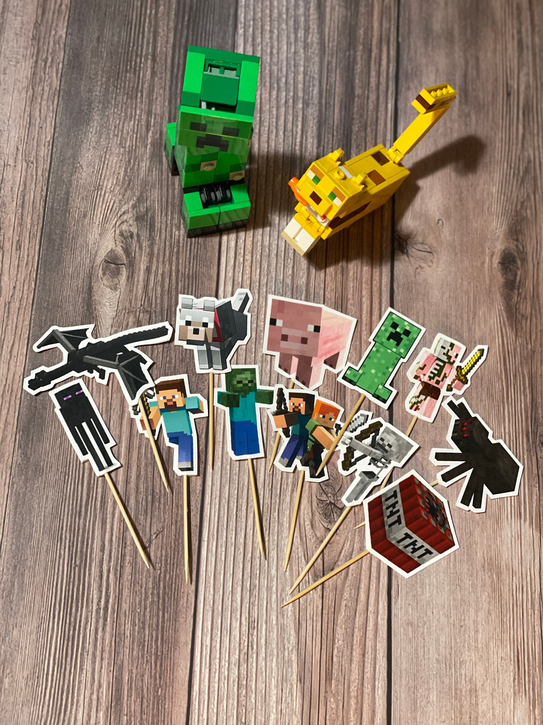 Gaming Birthday Cupcake Toppers