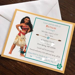 Moana Birthday Invitation | Moana | Pua | Moana birthday theme | Luau birthday theme | hawaiian theme | girl birthday