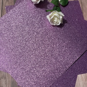 Lavender glitter Cardstock | 12 x 12 | glitter paper | light purple glitter | glitter card stock | craft glitter paper | purple glitter |