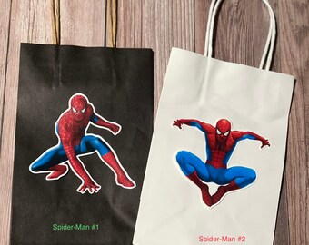 Spiderman favor bags | Spider-Man | Spider-Man party | Spidey | Spider-Man treat bags | spidey theme | Spidey and friends