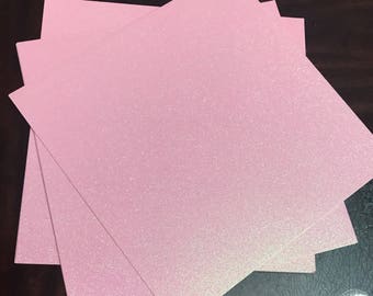 Light Pink Glitter card stock - pink, 12x12, glitter paper, glitter cardstock