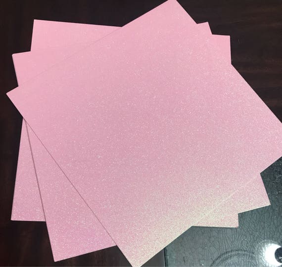 Light Pink Glitter Card Stock Pink, 12x12, Glitter Paper, Glitter