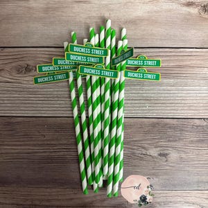 Pajitas para fiestas infantiles con personajes / Pajitas para fiestas infantiles / Letreros de calle personalizados para niños / Primer cumpleaños infantil / Cumpleaños infantil / Letreros de dibujos animados para niños