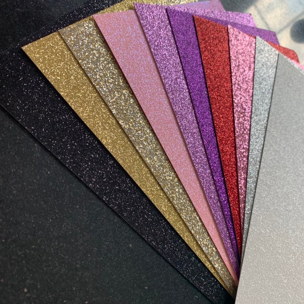 Glitter cardstock | 5x7 | paper assortment | sample pack | glitter cardstock | pearl card stock | metallic cardstock | sample