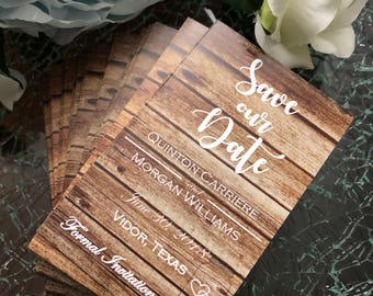 Save the date | wood | rustic save the date | mason jar | save the date magnet (100)