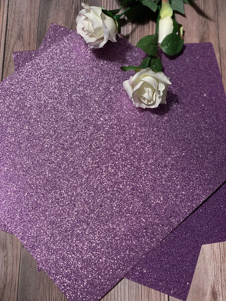 Lavender Glitter Cardstock 12 X 12 Glitter Paper Light Etsy