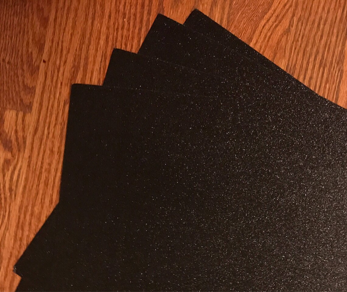 Black Glitter cardstock 12x12 glitter cardstock Etsy