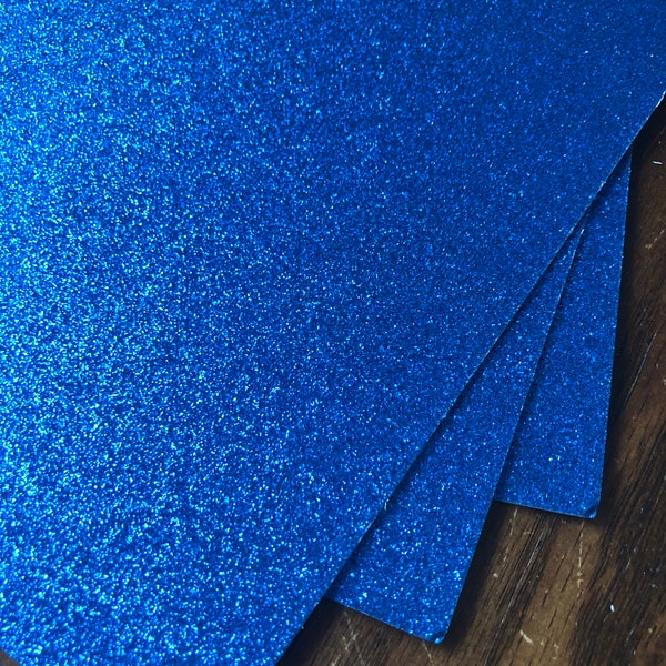 Glitter cardstock | 12x12 | glitter paper | glitter cardstock | blue glitter card stock | royal blue glitter cardstock | blue glitter sheet