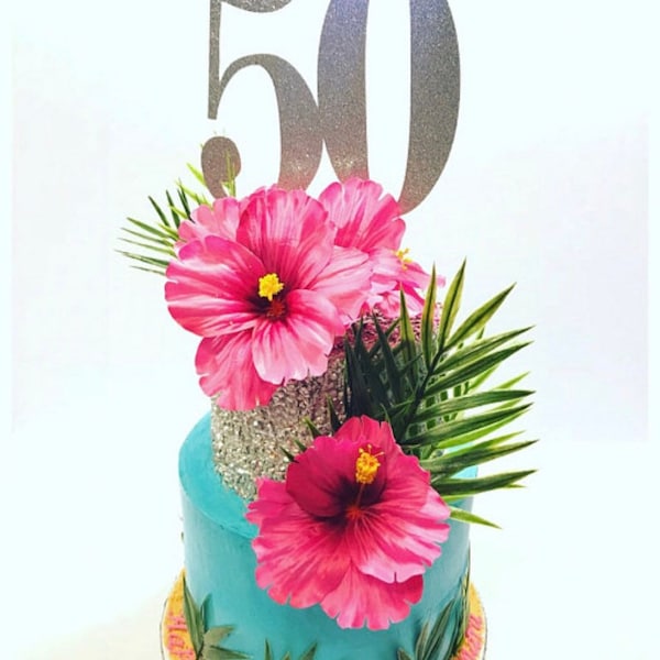 50th cake topper | cake topper | 50th celebration | 50th glitter cake topper | 50th Anniversary | 50th Birthday