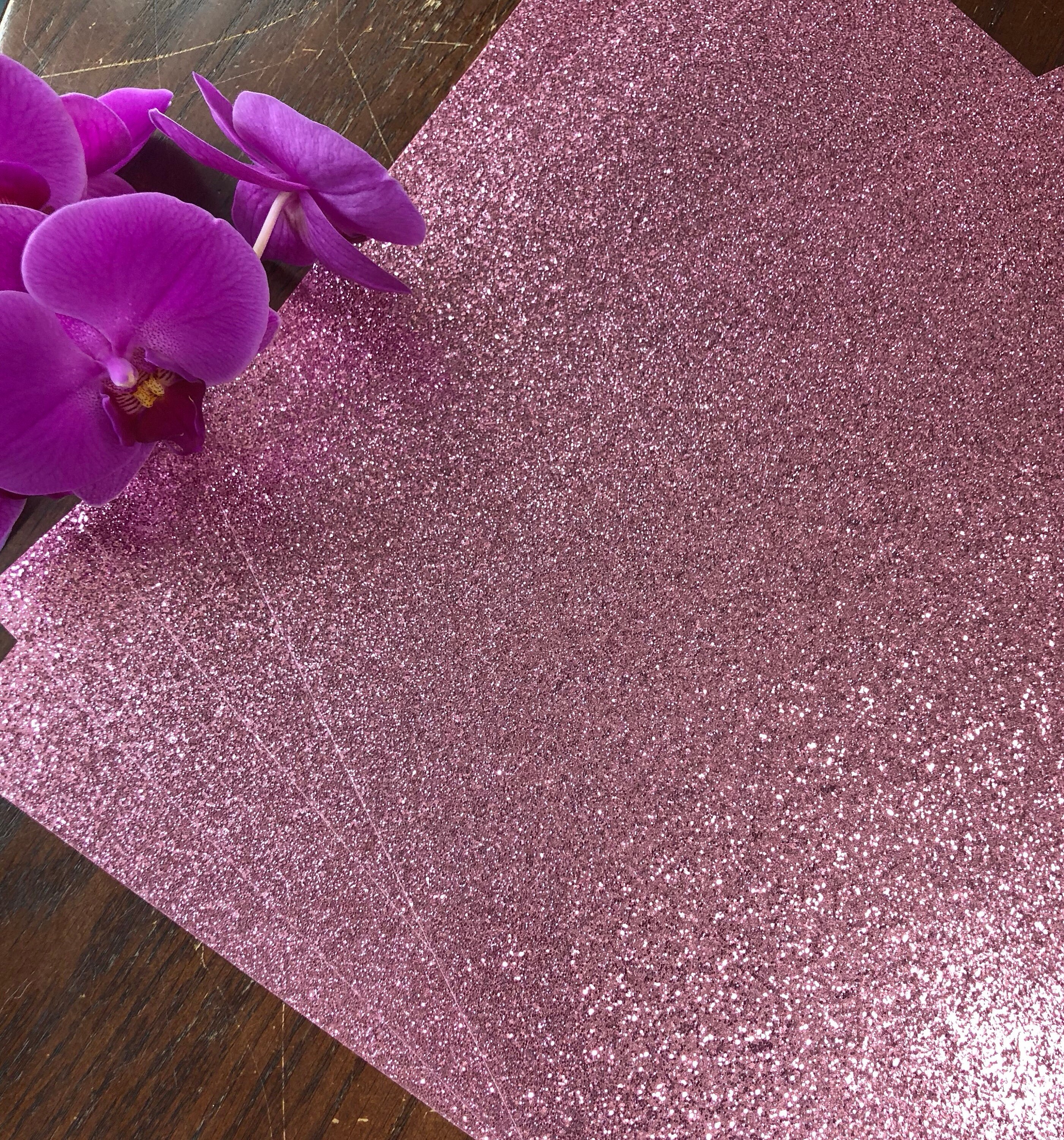 Rose Pink Glitter Cardstock | 12x12 | Glitter Cardstock | Red Glitter
