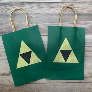 Legend of Zelda Favor Bags Zelda Zelda Party Legend of Zelda Goodie Bags  Zelda Treat Bags Tri Force Link 