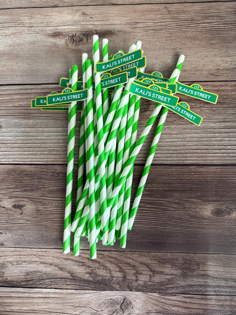 kids character party straws | kids party straws | personalized kids street sign | kids 1st birthday | kids birthday | kids cartoon signs image 13