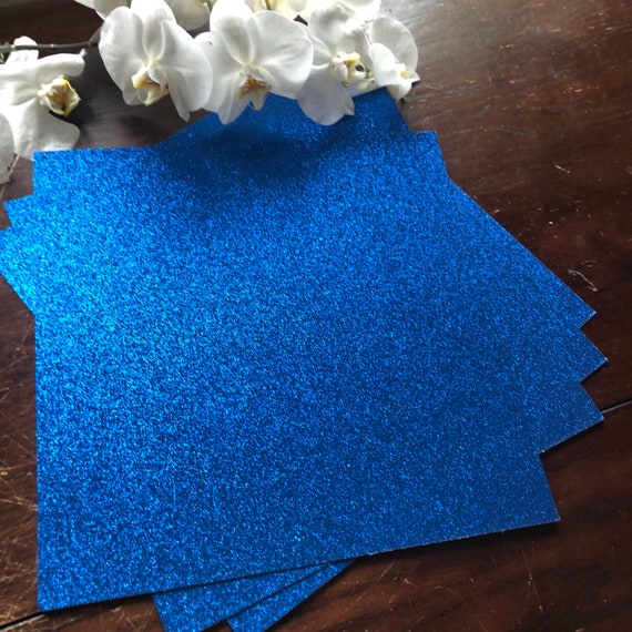 Glitter Cardstock 12x12 Glitter Paper Glitter Cardstock Blue Glitter Card  Stock Royal Blue Glitter Cardstock Blue Glitter Sheet 