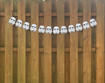 Stormtrooper Birthday Banner | Star Wars Theme Party Decor