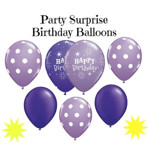 Birthday Balloons Purple Lilac Happy Birthday Party Women Girls Birthday Party Balloon Decorations image 1