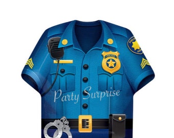 Police Party Plates Police Shirt Dinner Plate Police Birthday Graduation Retirement Promotion FIrst Responder Party Tableware Plates