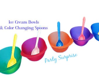 Baseball Ice Cream Bowls Helmets Party Favors Construction Helmets Sets Red Green Blue Orange Purple with Color Changing Spoons Treat Kids