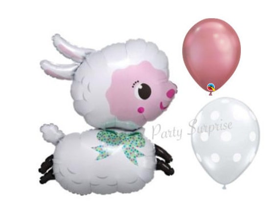 Lamb Balloon Package Mylar Lamb Select Your Package Farm Birthday Party Baby Shower Little Lamb Easter Party Balloons Animal Balloons Il_570xn
