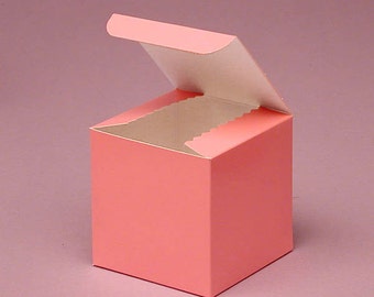 Pink gift boxes, 3x2x3" small pink gift box, jewelry box, bridesmaid gift box, bat mitzvah, engagement, cube gift box,