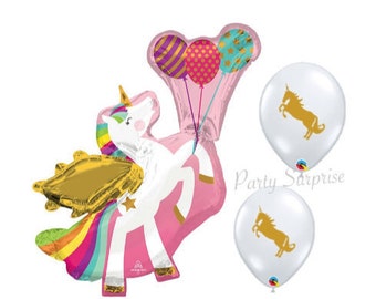 Unicorn Party Balloons Fairytale Girl Birthday Party Unicorn Balloon Package Girls Birthday Party Balloons Unicorn Theme