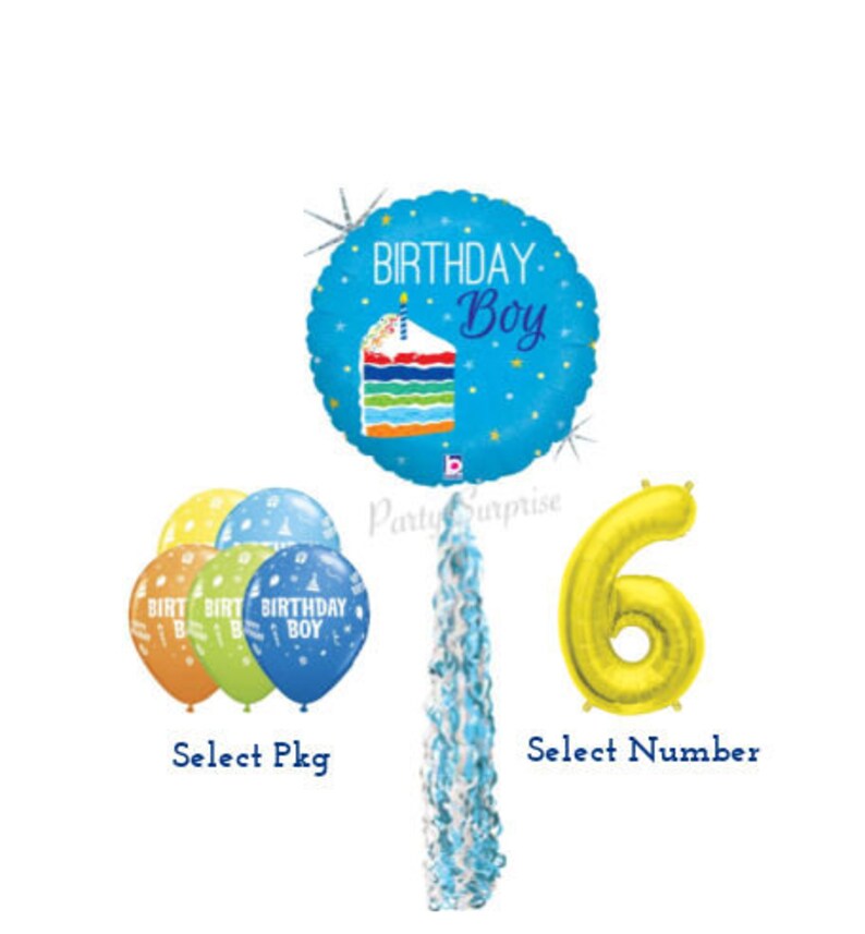 Birthday Girl Balloon Package Mylar Foil Latex Balloon Twirlz/Tail Jelli Number Balloon Package Made in USA image 6