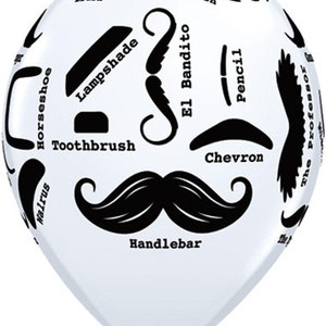 Mustache balloons, Baby Shower mustache balloons, Groom's party mustache balloons, Birthday Party Balloons, image 3