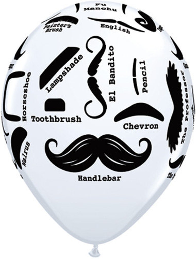 Mustache balloons, Baby Shower mustache balloons, Groom's party mustache balloons, Birthday Party Balloons, image 3