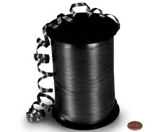 Black Ribbon 500 yards Black Curling Ribbon Balloon Ribbon Gift Wrap Ribbon Black Crimped Ribbon Craft Ribbon