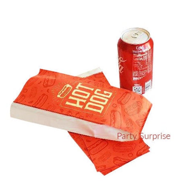 Hot Dog Wrappers Hot Dog Bags Silver Retro Food Hot Dog Wrappers Carnival Fairs Bar-B-Que Picnics Party Il_570xn