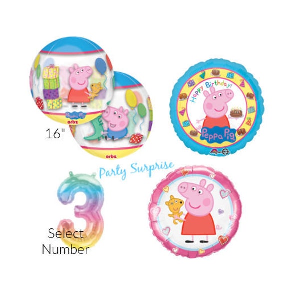 Balloon Foil Round Peppa Pig Helium Birthday Party Supplies Event