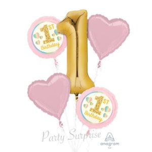 1st Birthday Boy Balloons Boy 1st Birthday Party Baby Animals Giraffe Balloons image 5