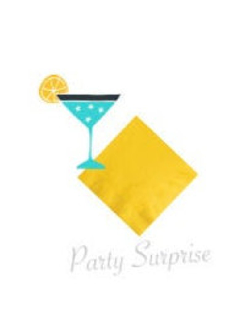 Yellow Napkins Yellow Paper Napkins Cocktail Beverage Napkins Birthday Fiesta School Tropical Party Napkins Orange Cocktail Napkins image 1