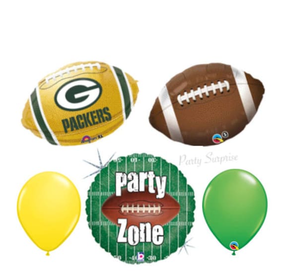 Football Balloons Packers Football Balloons Tailgate Party Sports Party Football Party Green Bay Balloons Made in USA Football Supplies Il_570xn