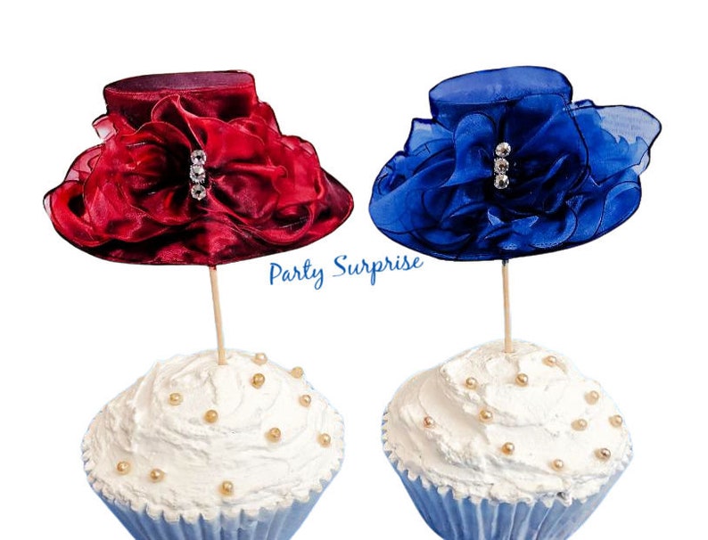 Derby Hats Cupcake Toppers Cake Banners Custom Hand Made Etsy