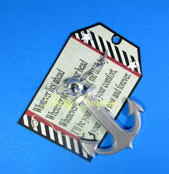 Anchor Gift Tag Ornament Silver Anchor Ornament with Original Poem Gift Tag Wedding Valentines Day Christmas Hanukkah Love Nautical Il_570xn