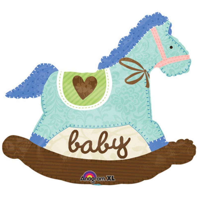 Rocking Horse Balloon Boy Baby Shower Rocking Horse Carousel Horse Balloon Package New Baby Boy Balloons