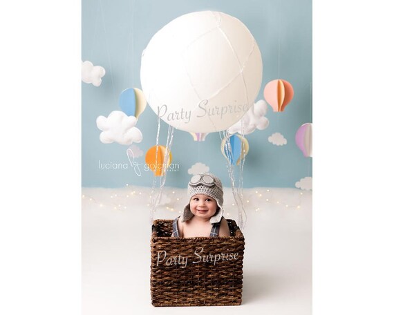 Hot Air Balloons 24" and/or Nets Round 19 colors Pastel Blue Lavender Yellow Latex Balloons With/Out Nets Birthday Bridal Shower Photo Op Il_570xn
