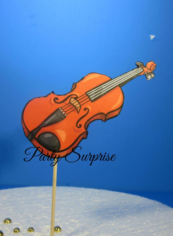 Violin Cupcake Toppers Musical Instrument Orchestra Party Symphony Gala Group Recital Suzuki Violin Teacher Violin Cake Cupcake Decoration Il_570xn