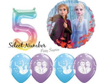 Frozen IIFrozen II Balloon Package Mylar Foil and Latex Frozen II Party Balloons Anna and Else Girl Birthday Party Made in USA