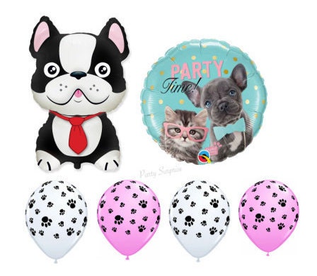 French Bulldog Balloons Dog Puppy Party Pawprint Etsy Ireland