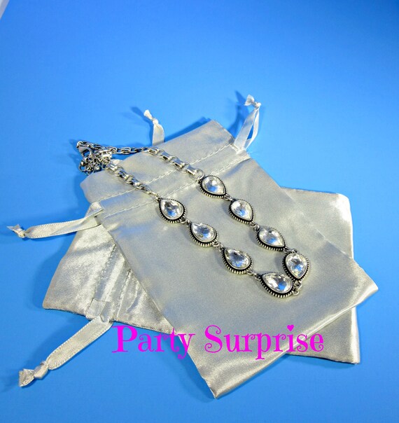 Silver Satin Favor Bags,Wedding Favor Bags,Shower Favor Bags, Silver Gift Bags, Bridesmaid Favor Bags, Silver jewelry gift bags Il_570xn