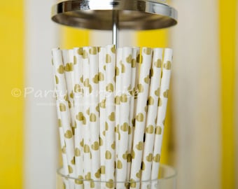 Gold Heart Straws, Pink Heart Straws Wedding Straws, Designer Straws, Party Straws, Girl Party Straws, Baby Shower Straws