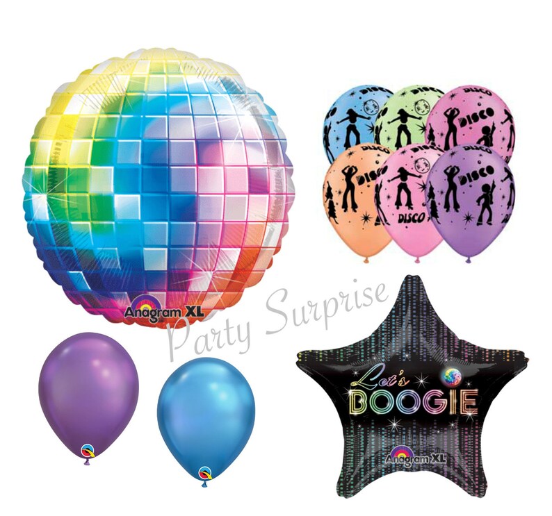 Disco Ball Disco Balloon Package Disco Party Decorations Rock Etsy