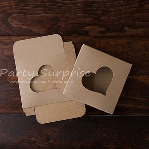 Heart Kraft Cookie Boxes Wedding Favor Boxes Cookie Boxes, Kraft treat boxes, Kraft candy boxes, Kraft wedding favor boxes, Made in USA