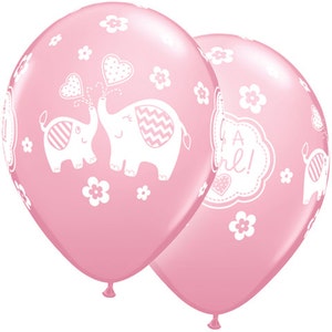Pink Elephant Balloons Girl Baby Shower Elephant Decorations Its a Girl ...