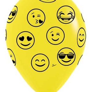 Emoji Balloon Package Bifocal Grandpa Grandma Balloons, Over the Hill Balloons, Retirement Balloons, Birthday Balloons Smiley emoji balloons image 3