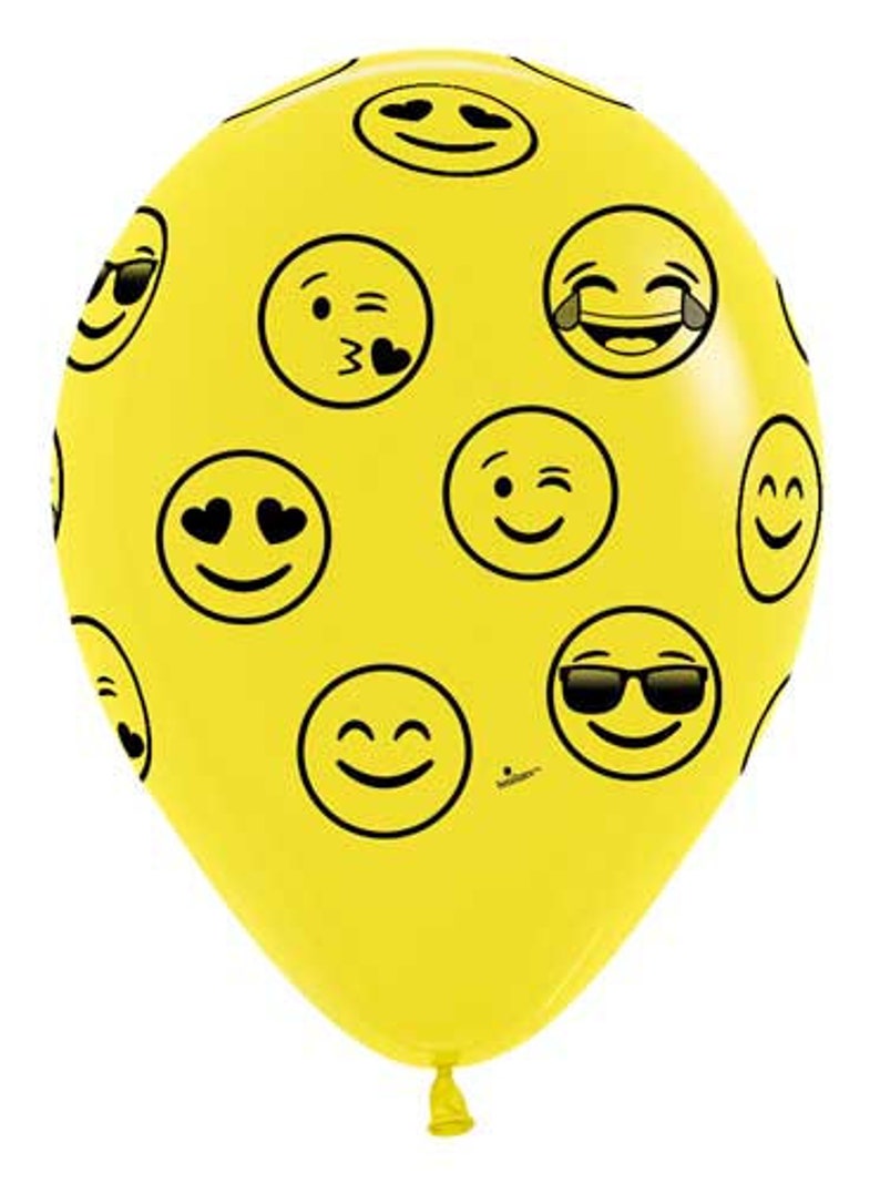 Emoji Balloon Package Bifocal Grandpa Grandma Balloons, Over the Hill Balloons, Retirement Balloons, Birthday Balloons Smiley emoji balloons image 3